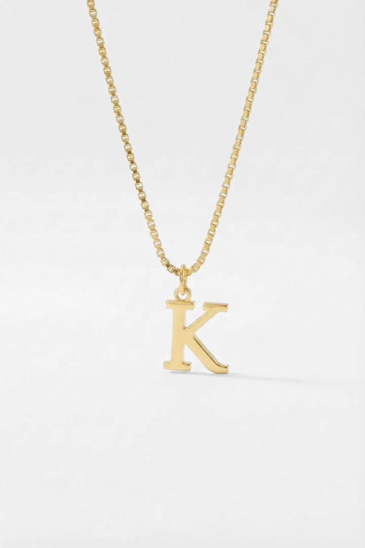 INITIAL NECKLACE GOLD - Kumaya Jewelry